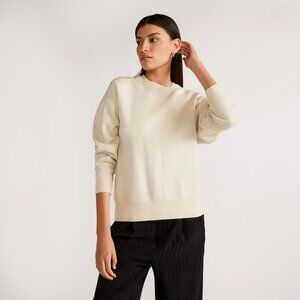 NWOT Everlane The Cotton-Merino Sweatshirt White/Cream - Size M